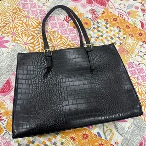 Black Work Tote / Laptop Bag